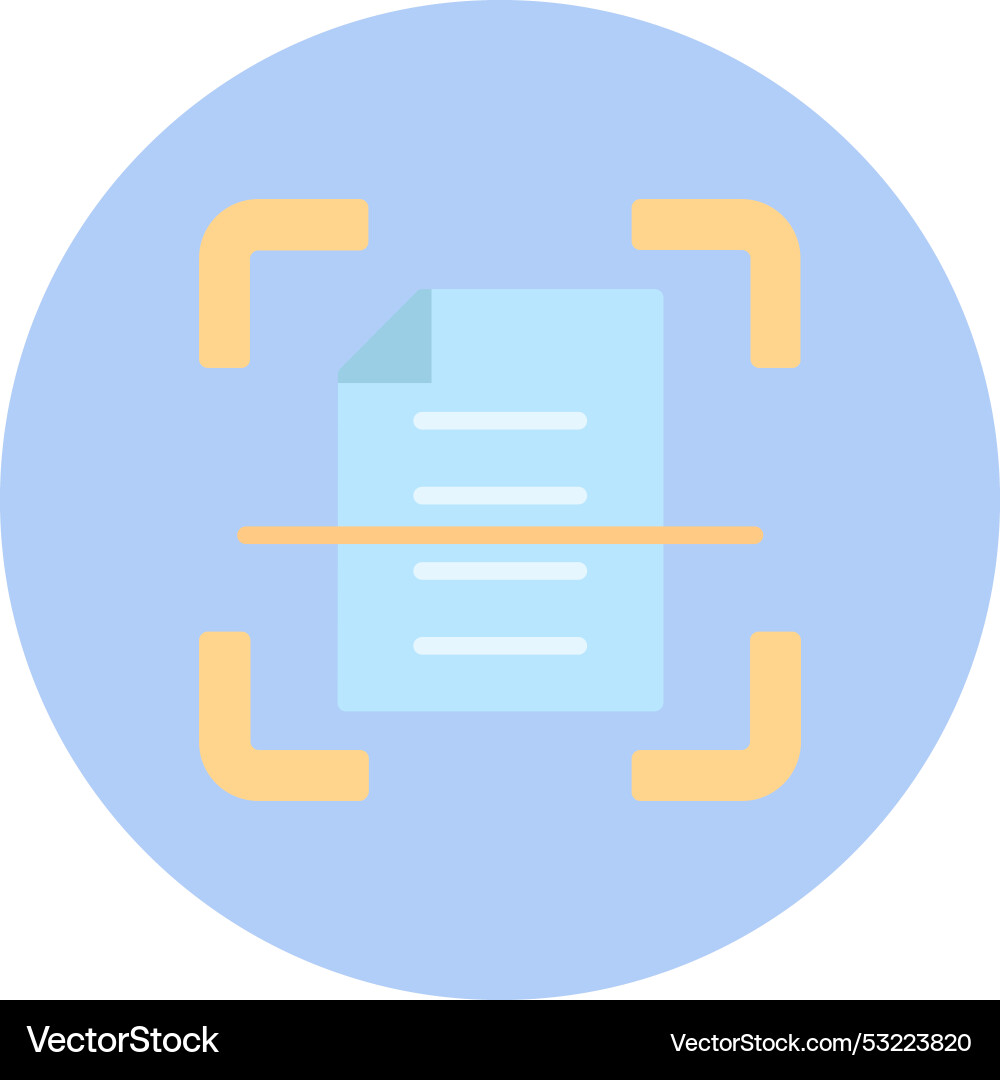 Scan flat circle icon Vector Image