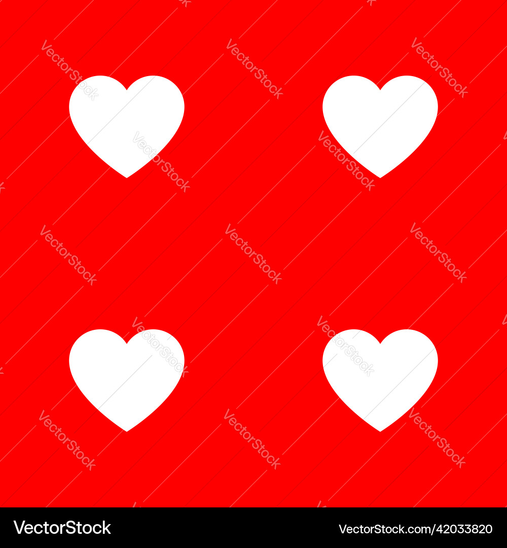 Seamless repeatable heart shape icon pattern Seamless repeatable heart shape icon pattern vector image