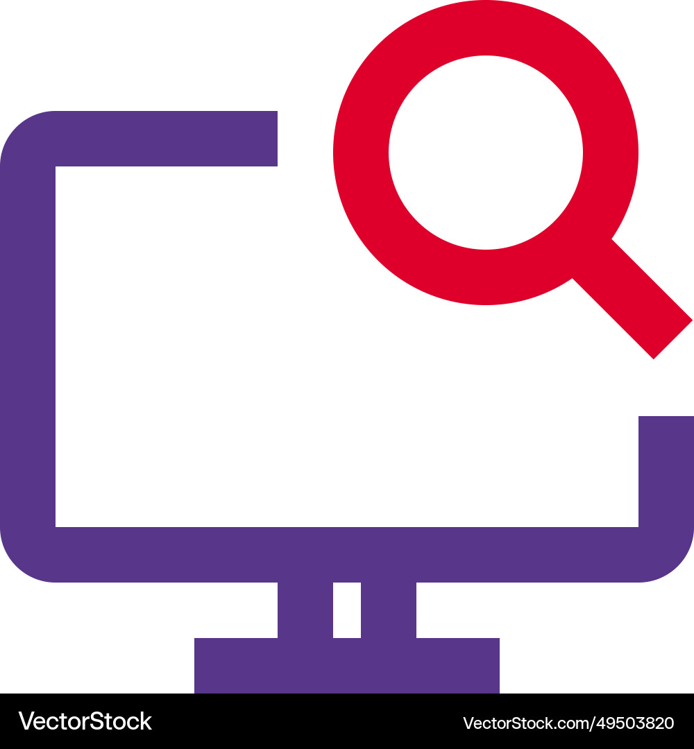 Search for monitor options and settings easily Vector Image