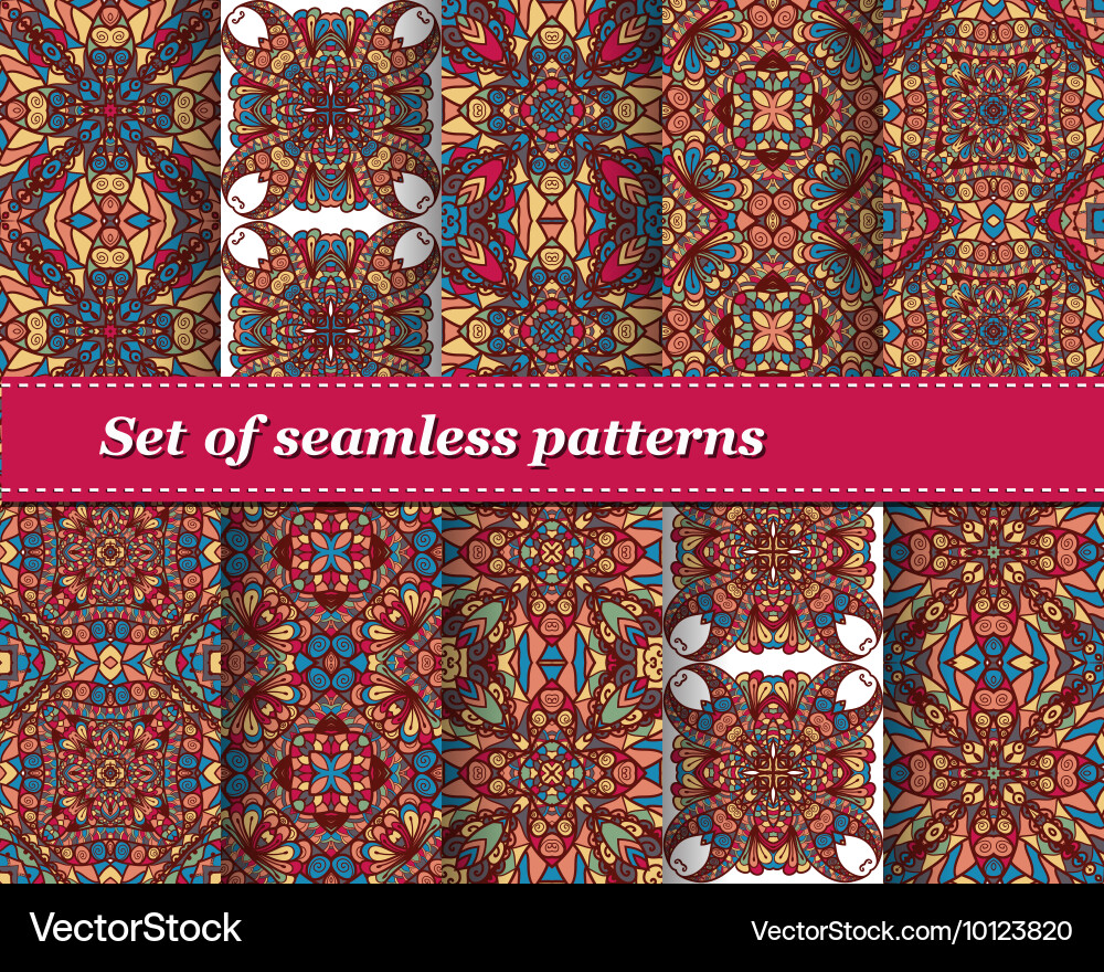 Set of seamless abstract pattern Vector Image