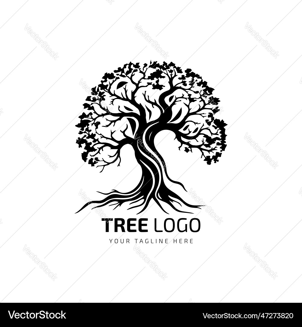 Tree Minimal Logo Tree Minimal Logo vektorbild