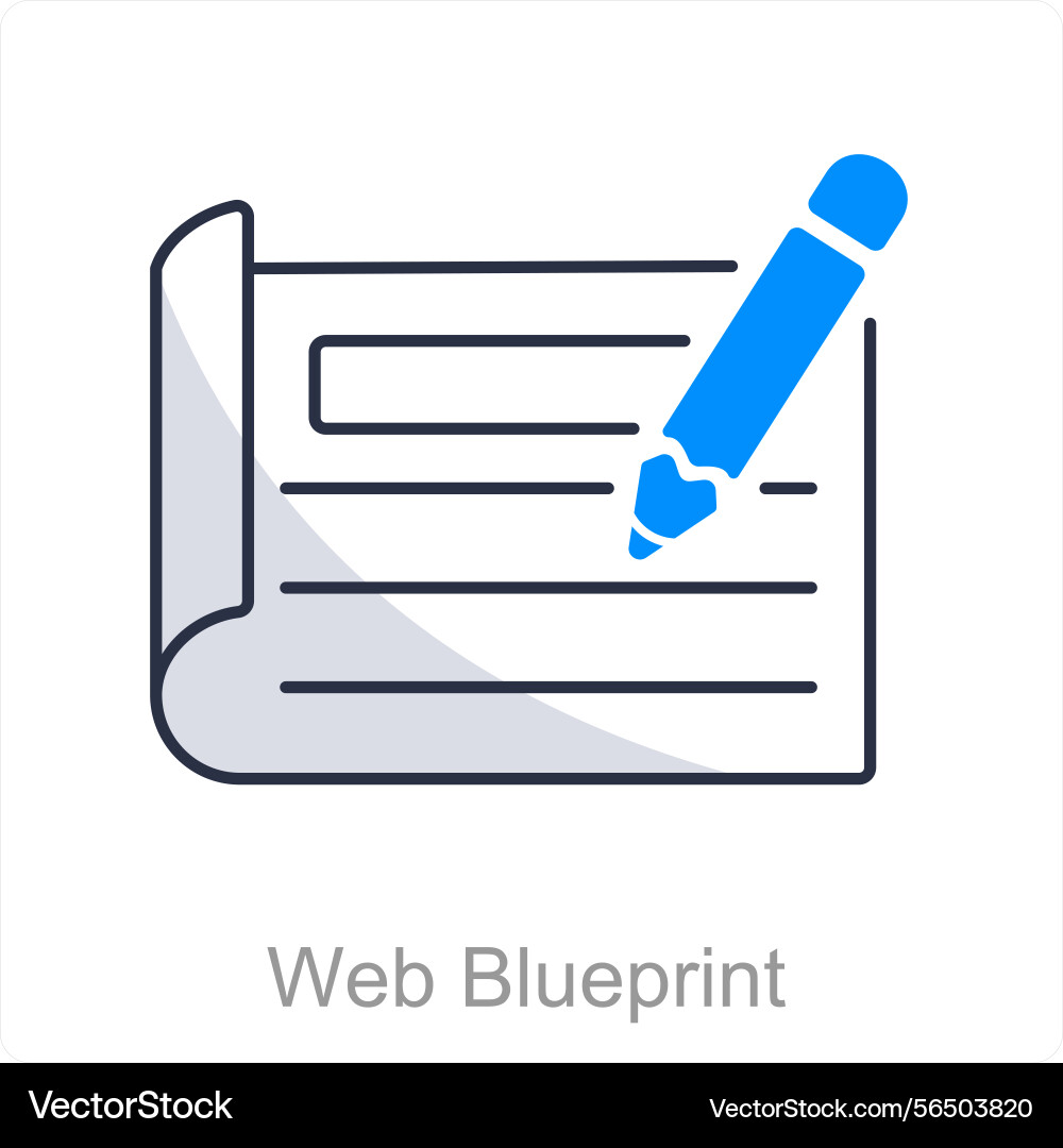 Web blueprint icon concept Vector Image