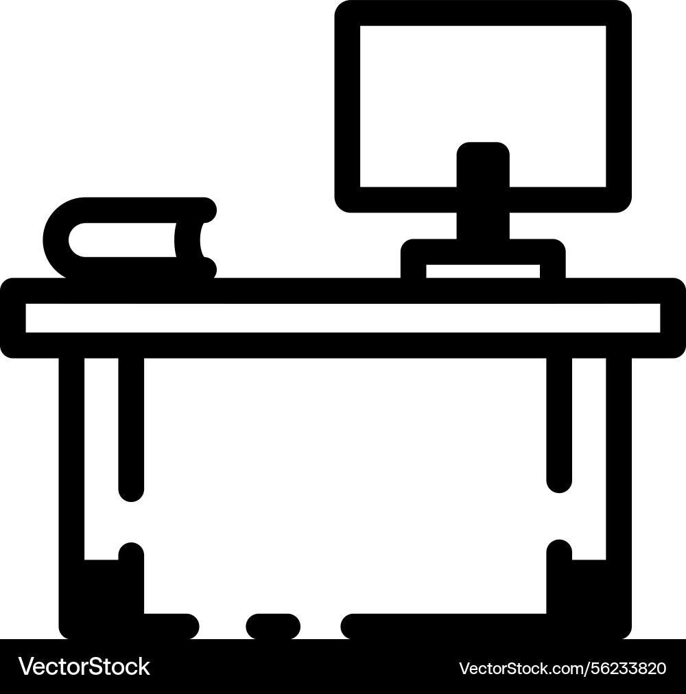 Weba linear style icon of a study Vector Image