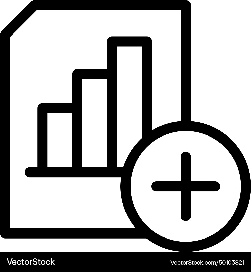 Add analysis report performance business icon Add analysis report performance business icon vector image