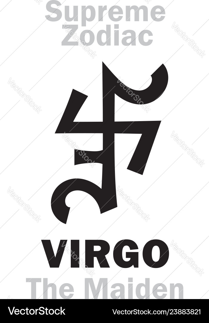 Astrology supreme zodiac virgo virgin Astrology supreme zodiac virgo virgin vector image