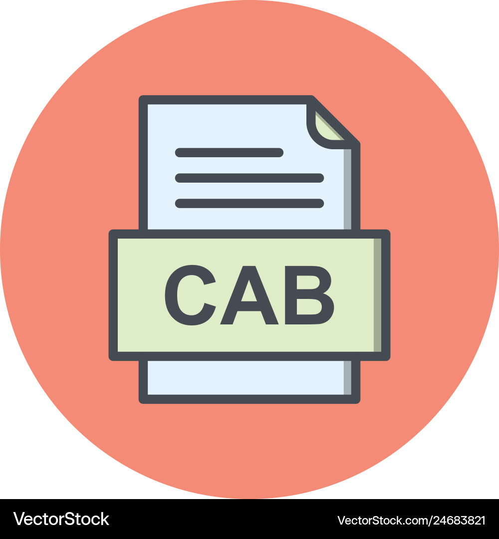 Cab file document icon Vector Image