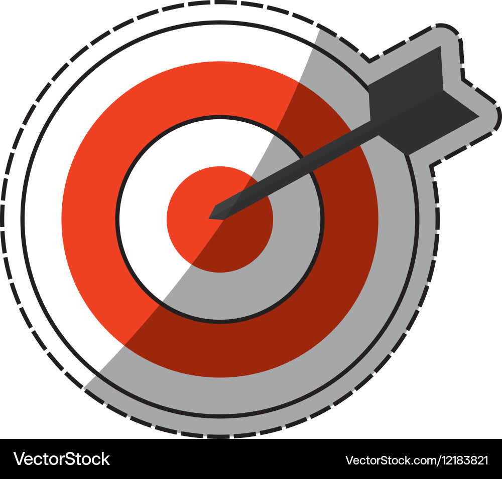 Dartboard target game vector image