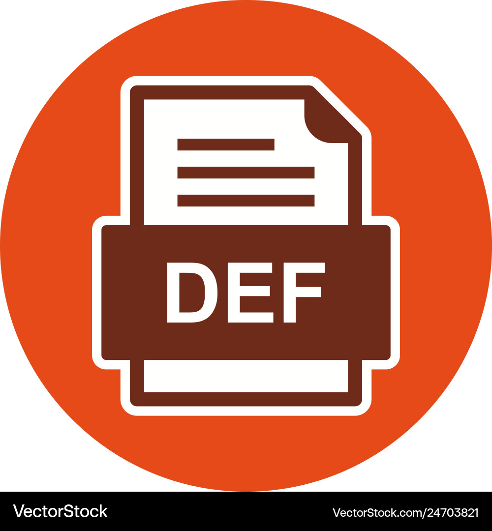 Def file document icon vector image