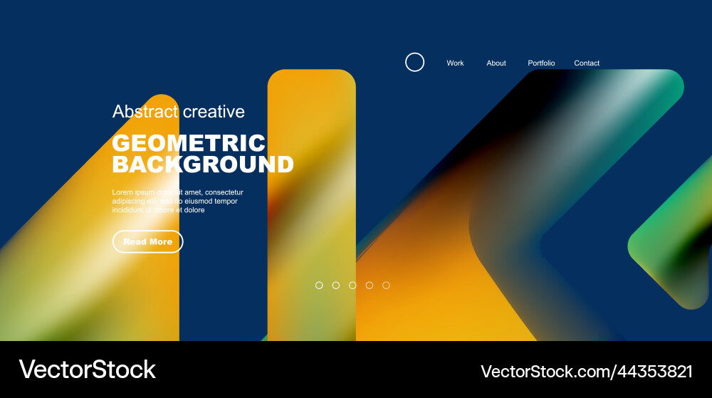 Fluid gradient triangles landing page background Fluid gradient triangles landing page background vector image