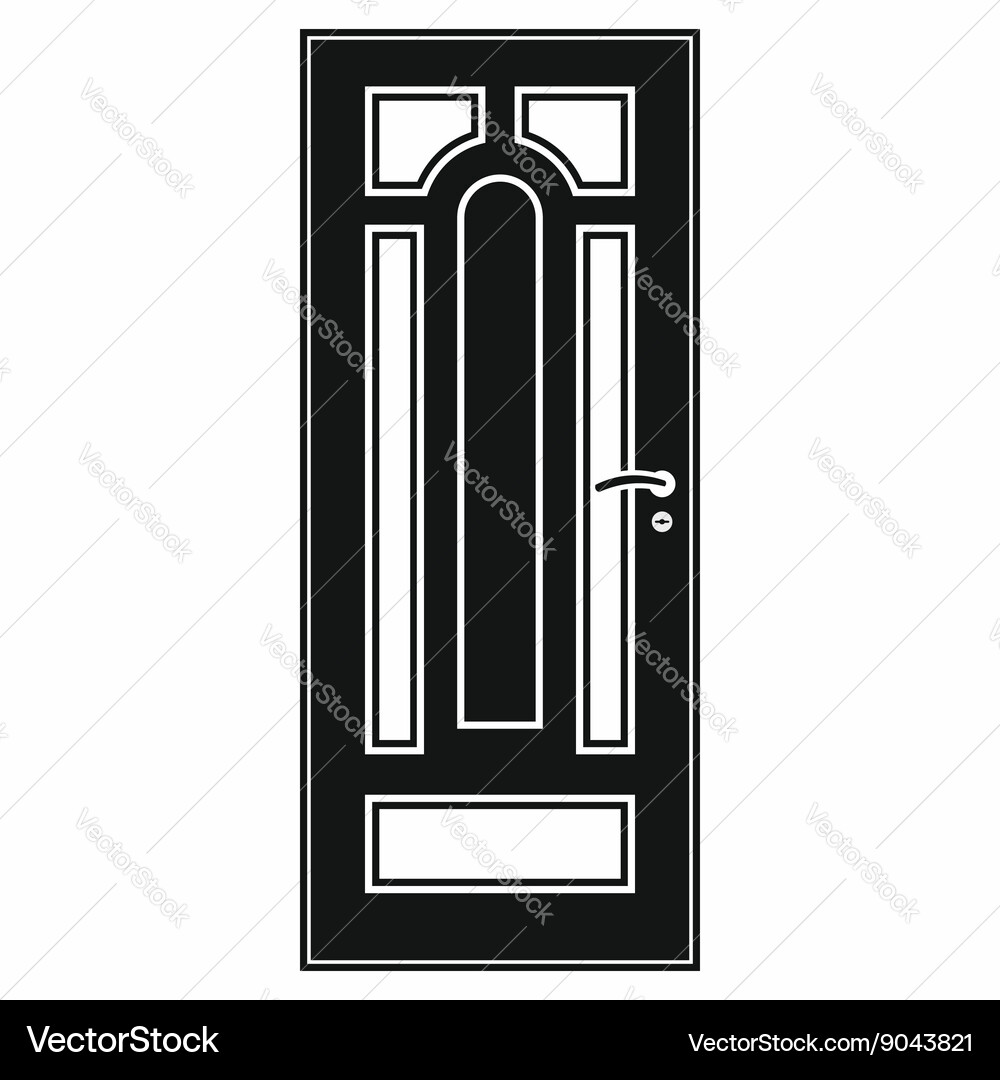 Front door icon in simple style Vector Image