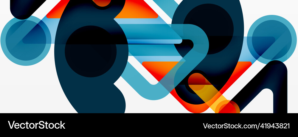 Geometric primitives lines circles abstract Geometric primitives lines circles abstract vector image