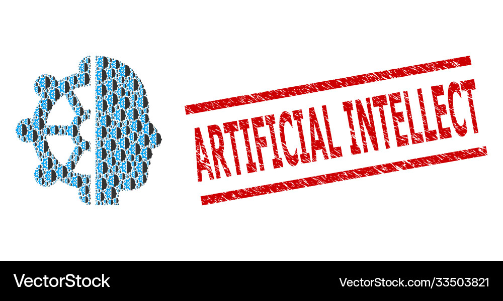 Intellect rekursive Mosaik-Icons Intellect rekursive Mosaik-Icons vektorbild