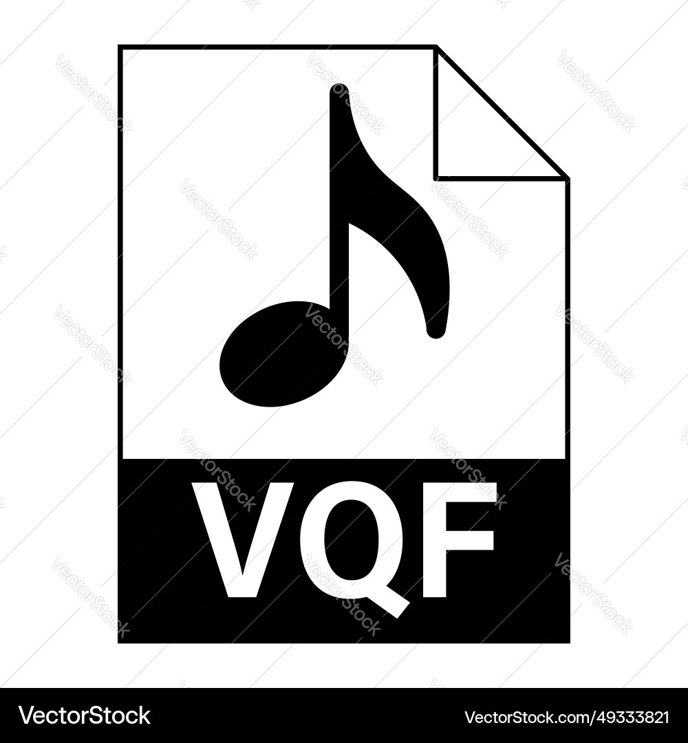 Modern flat design of vqf file icon for web Modern flat design of vqf file icon for web vector image