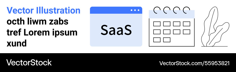 Saas software interface with calendar widget Saas software interface with calendar widget Vector Image