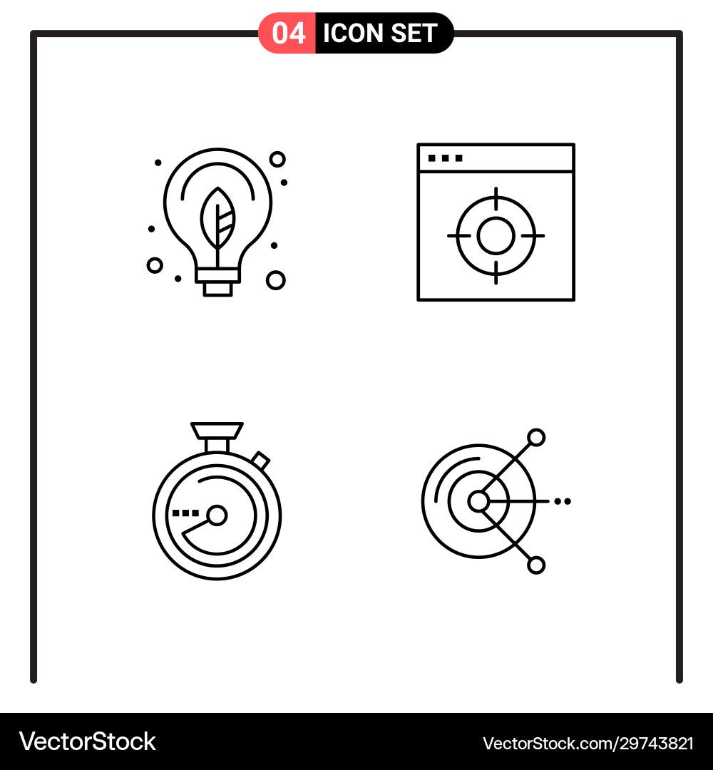 Set 4 line style icons for web and mobile Set 4 line style icons for web and mobile vector image