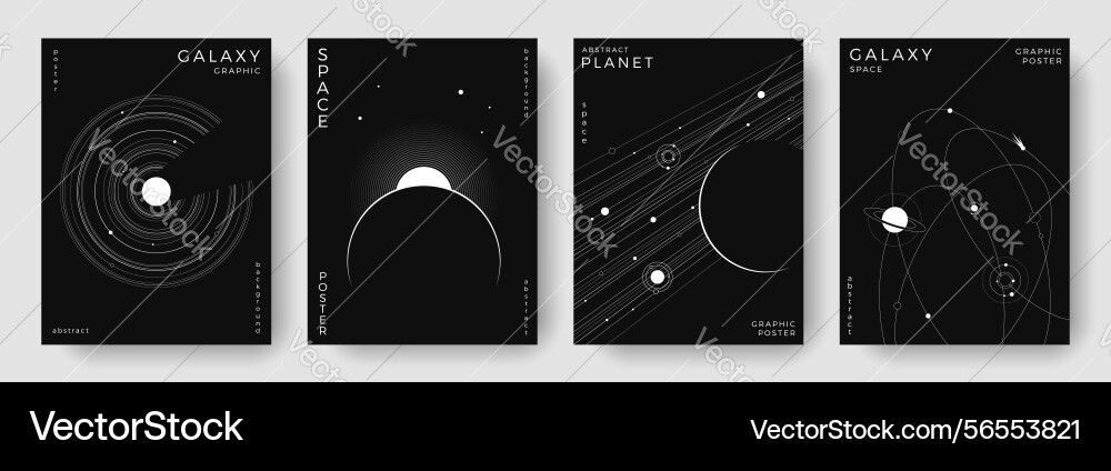 Set of abstract space astronomy backgrounds Set of abstract space astronomy backgrounds vector image