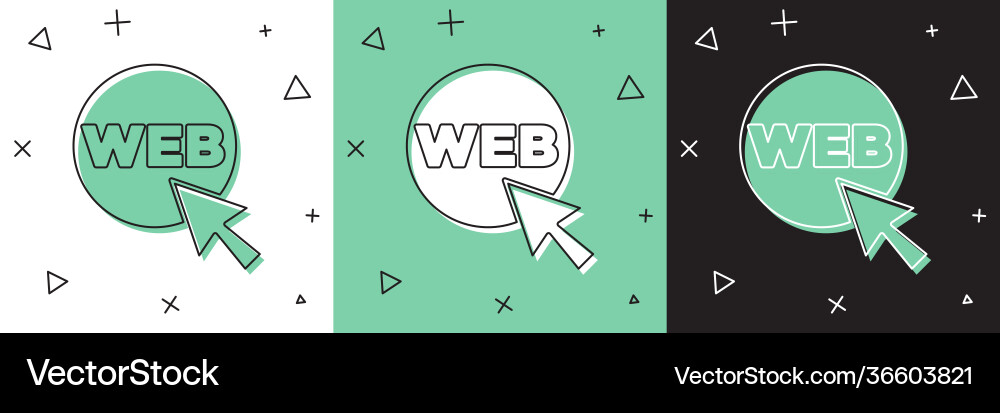 Set web and graphic design icon isolated on white Vector Image