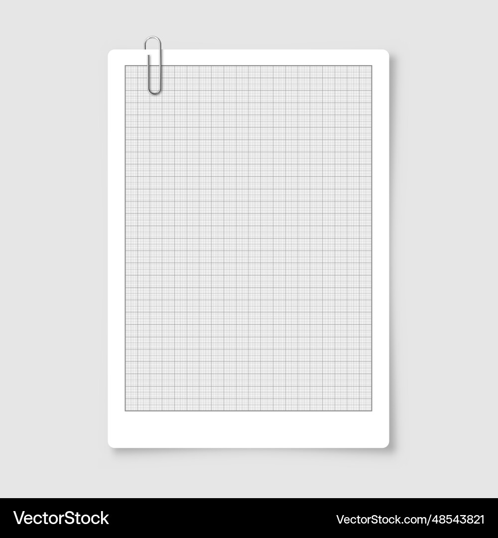 Sheet of graph paper with grid millimeter Sheet of graph paper with grid millimeter vector image