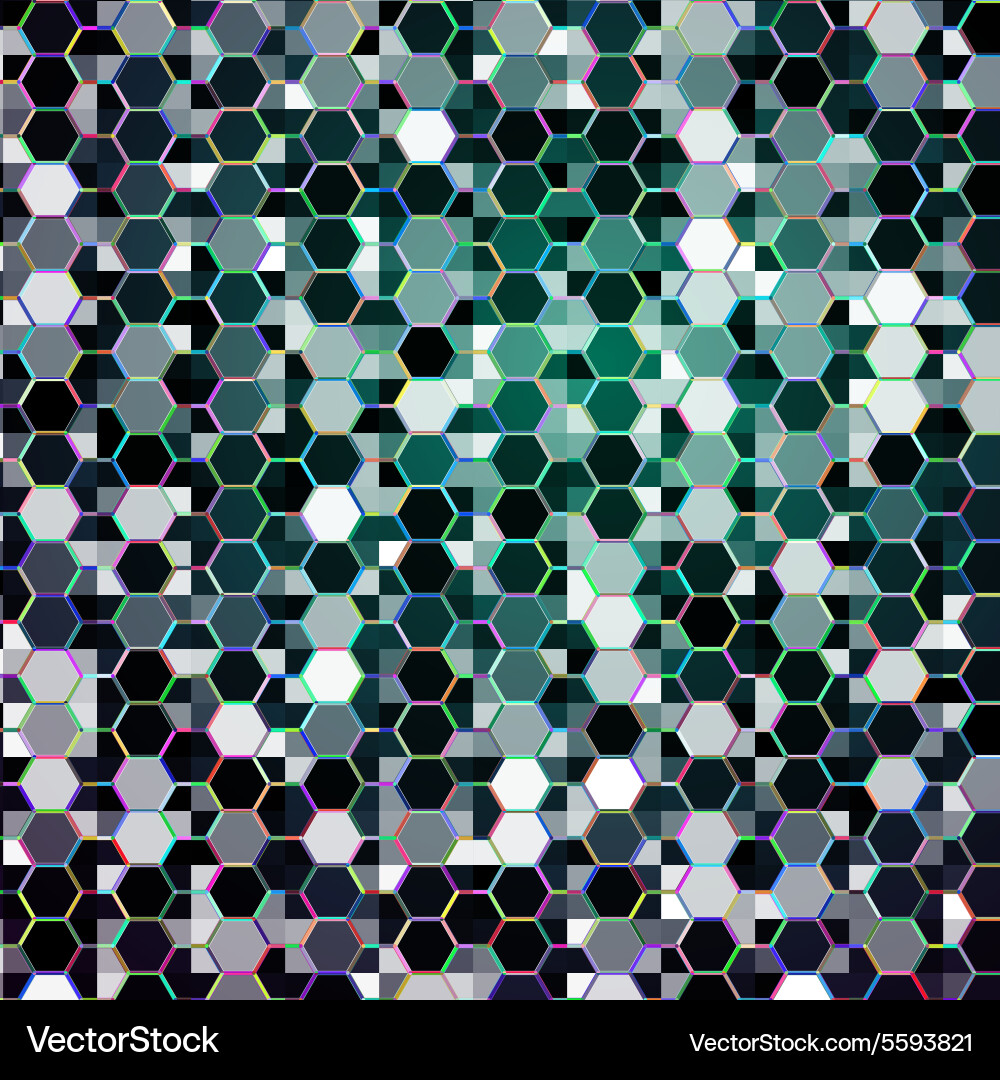 Simple colorful background consisting of hexagons vector image