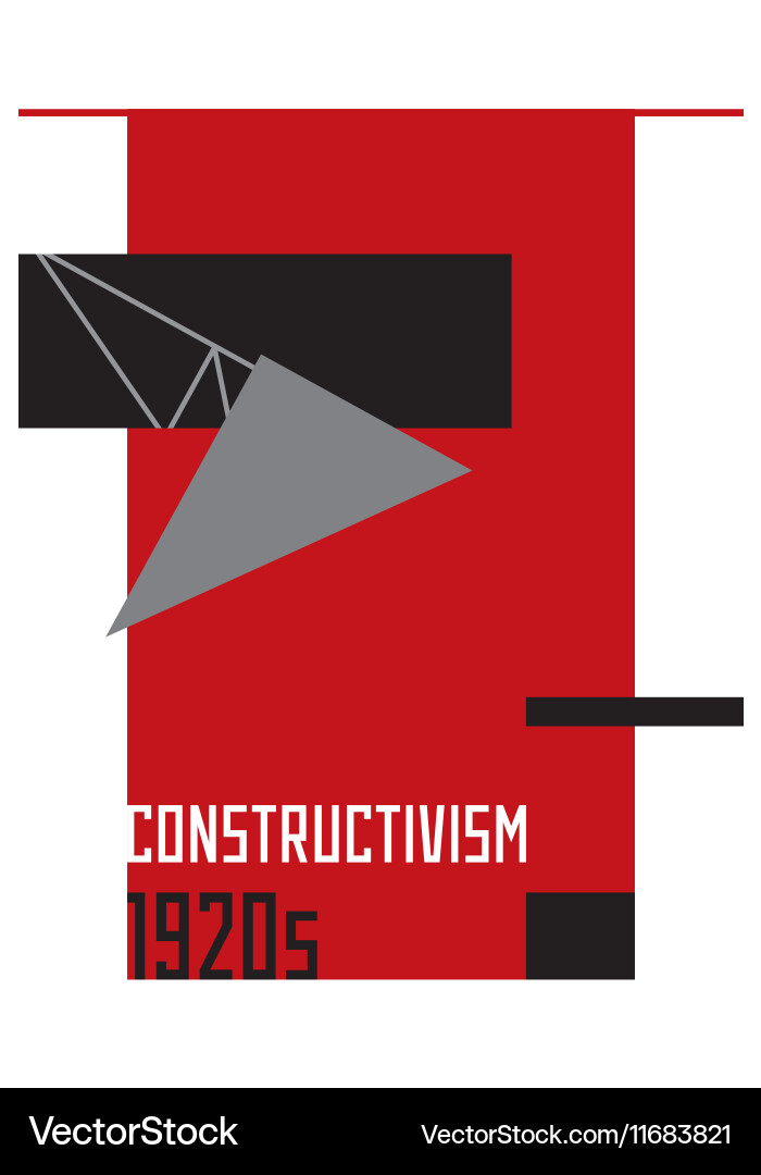 Soviet constructivism abstract 1920s Vector Image