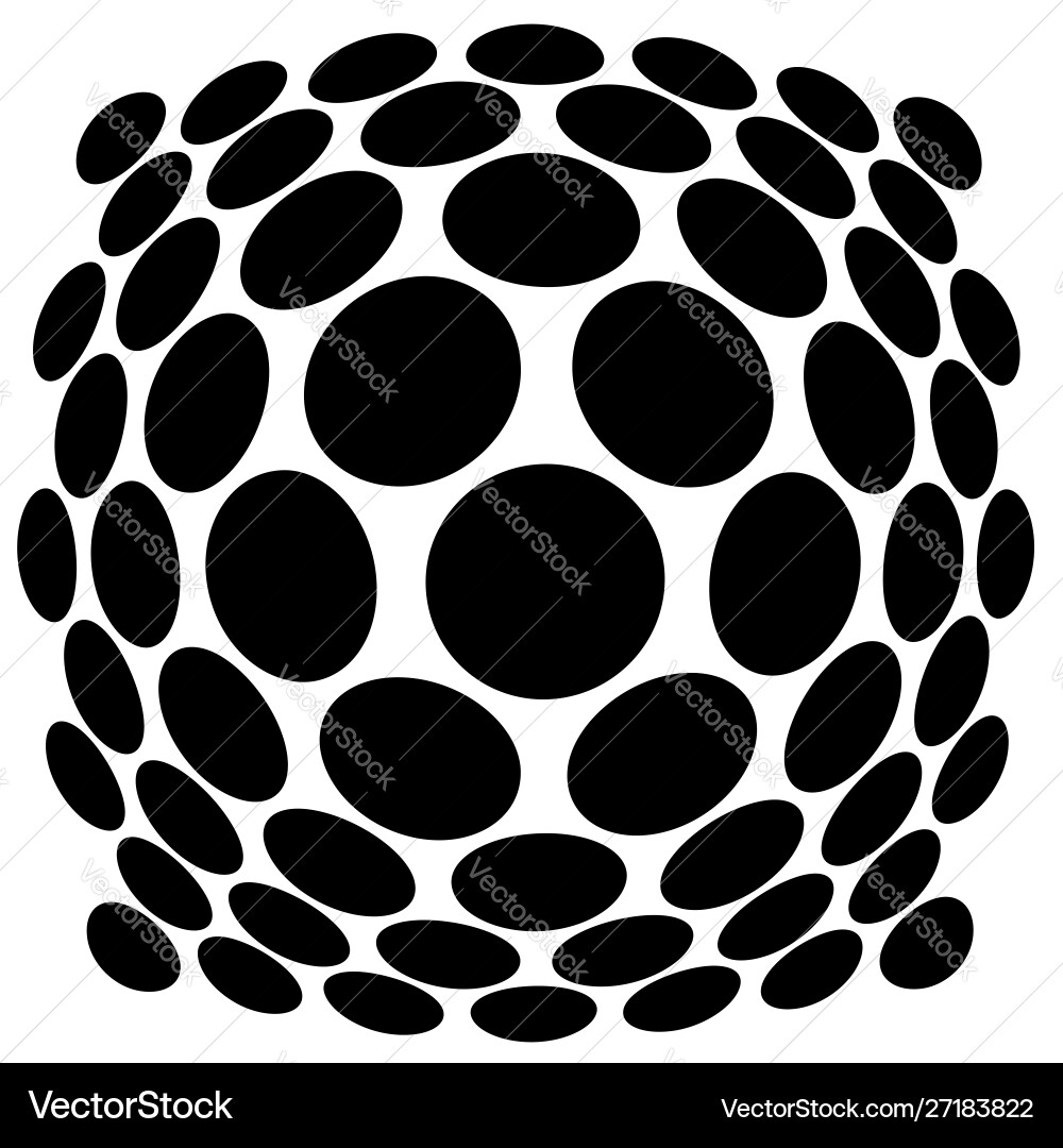 3d circular burst convex globe sphere orb distort 3d circular burst convex globe sphere orb distort vector image