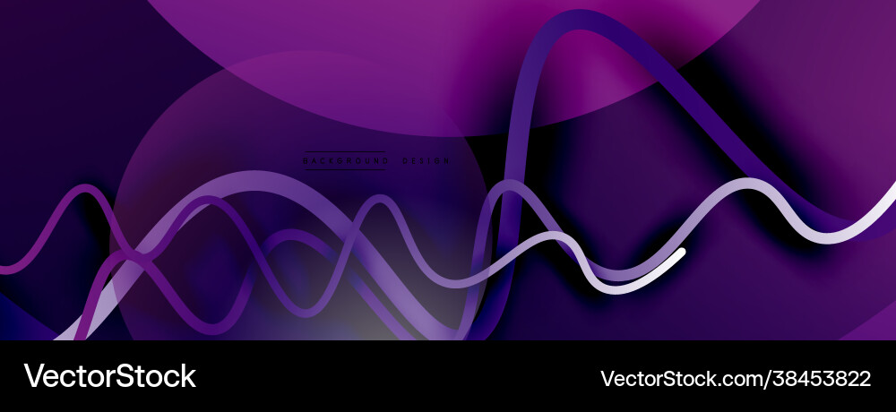 Abstract gradient background with wave line Vector Image