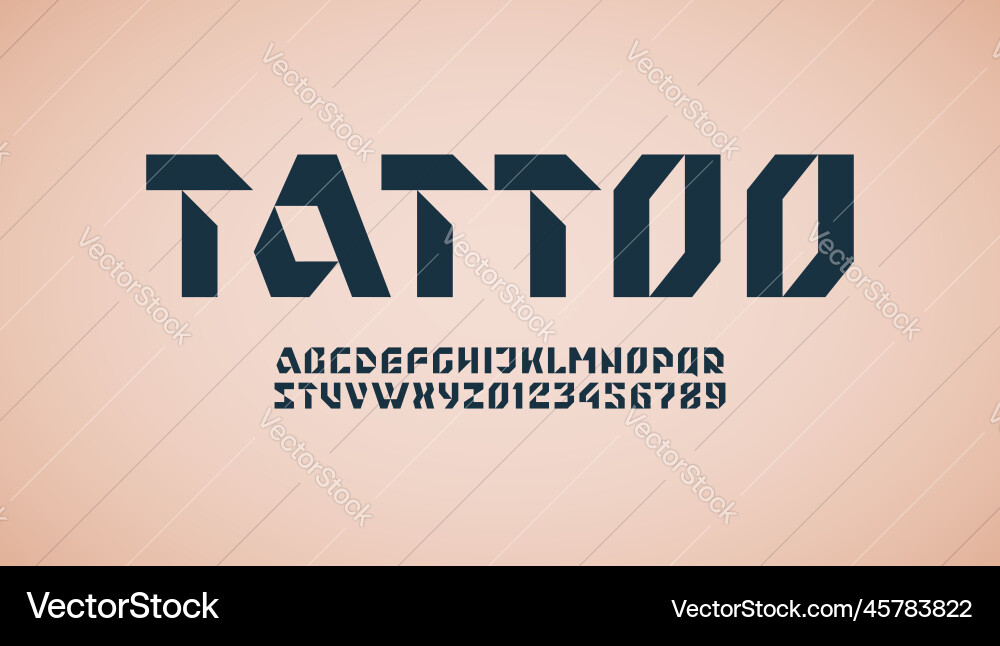Abstract hi tech techno alphabet font Abstract hi tech techno alphabet font vector image