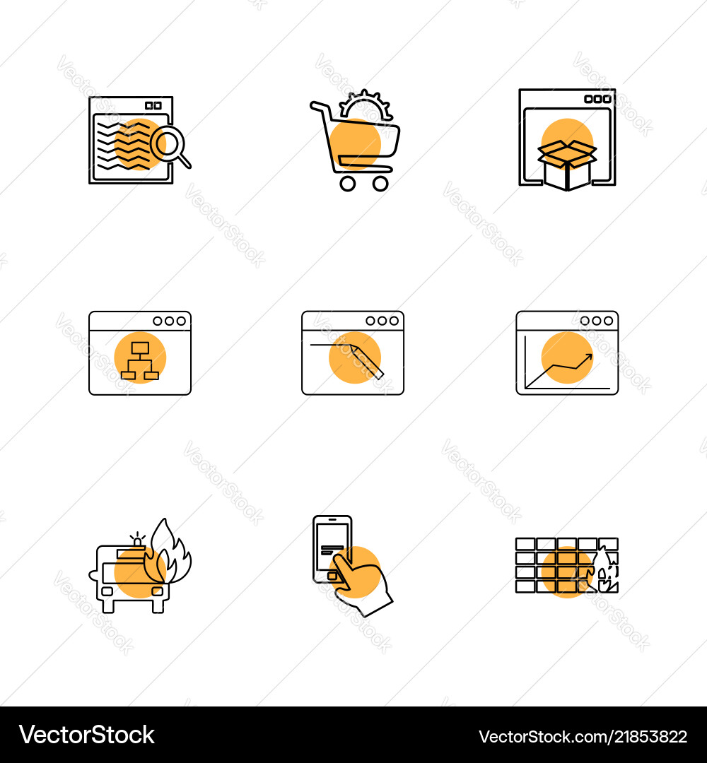 Cart Dropbox Fenster ui Layout Web-Benutzer vektorbild