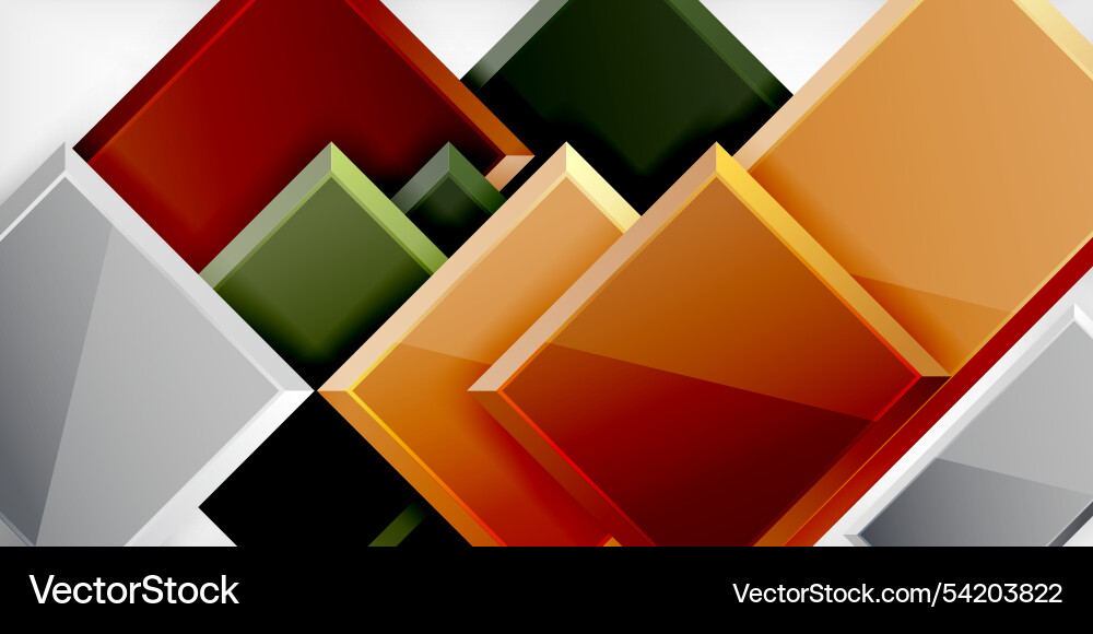 Colorful squares and rectangles Royalty Free Vector Image