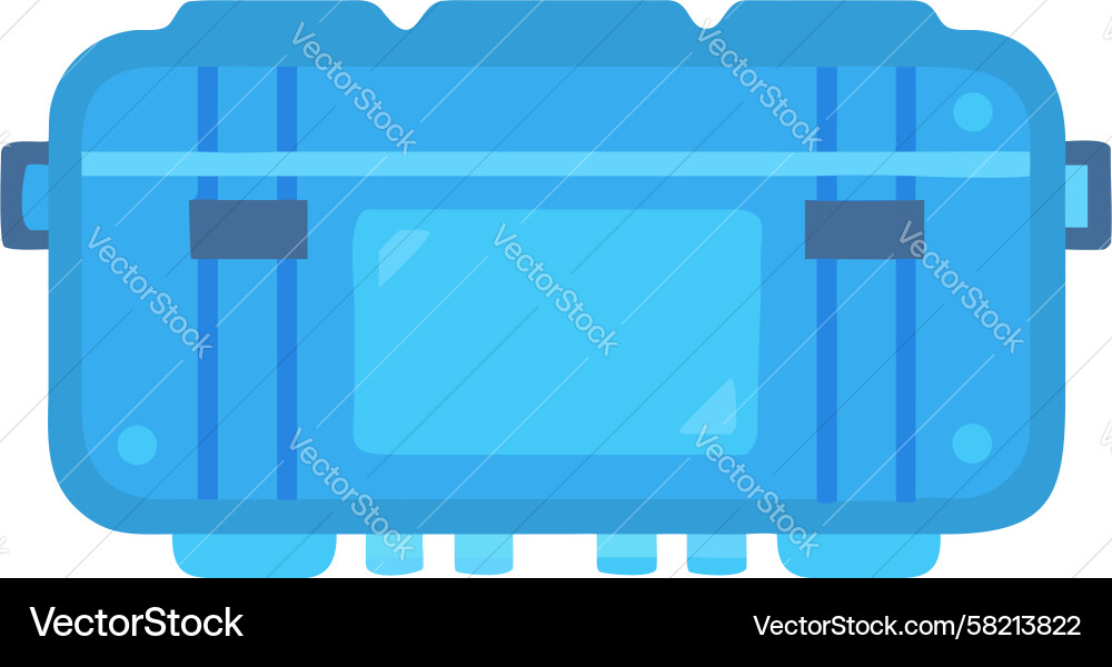 Cyan Toolbox Icon - Secure Storage Vector Image