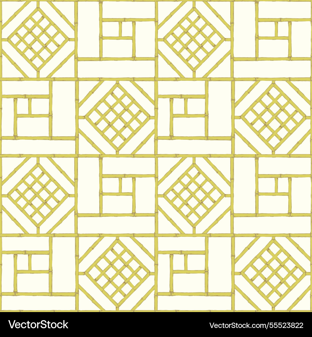Elegante Bambus Lattice Muster Vektorbild