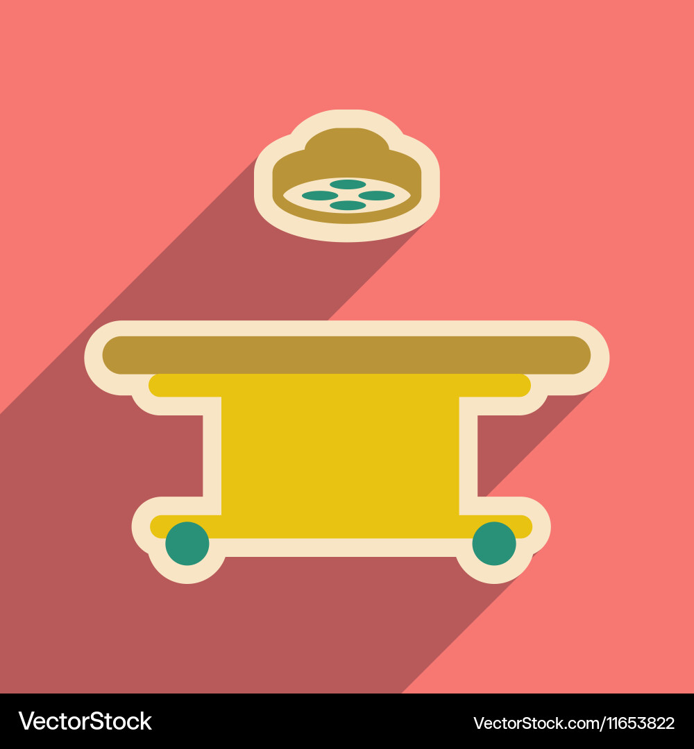 Icon of operating table in flat style vector image