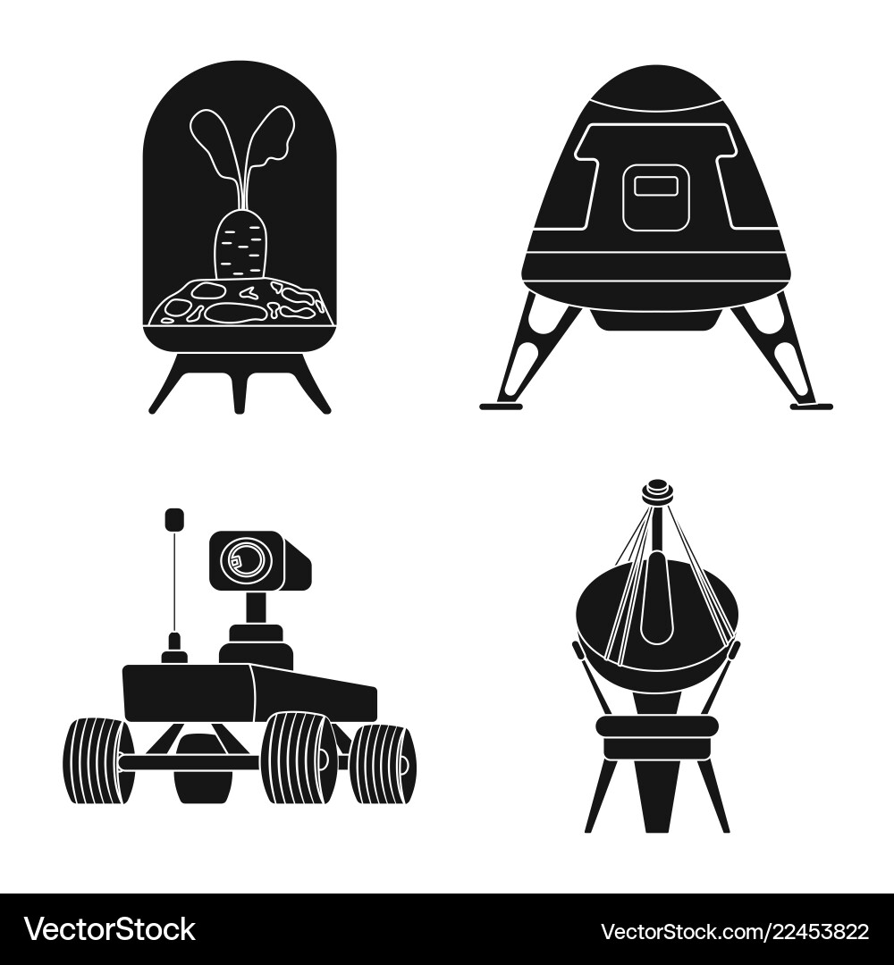 Isolated object of mars and space symbol set Isolated object of mars and space symbol set vector image
