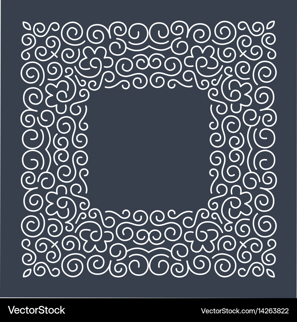 Linear frames design template vector image