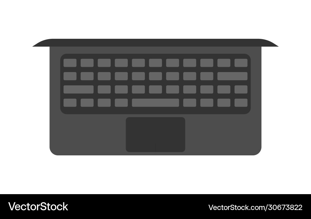 Modern laptop isolated pc computer with keyboard Modern laptop isolated pc computer with keyboard vector image