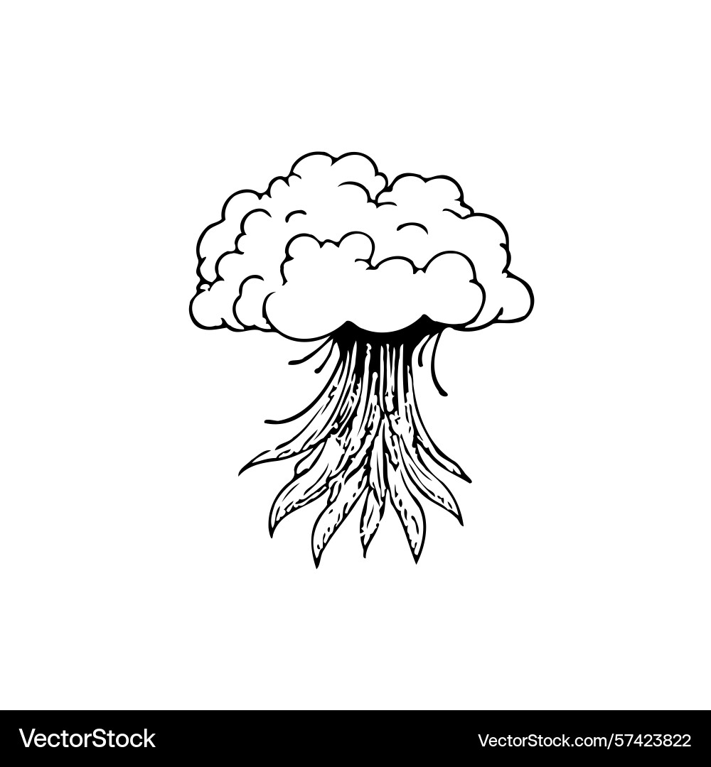 Mushroom cloud symbolizing complex issues like Vector Image