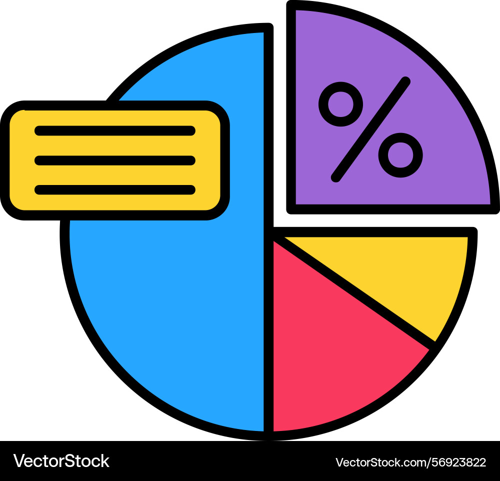 Pie graph icon design Vector Image