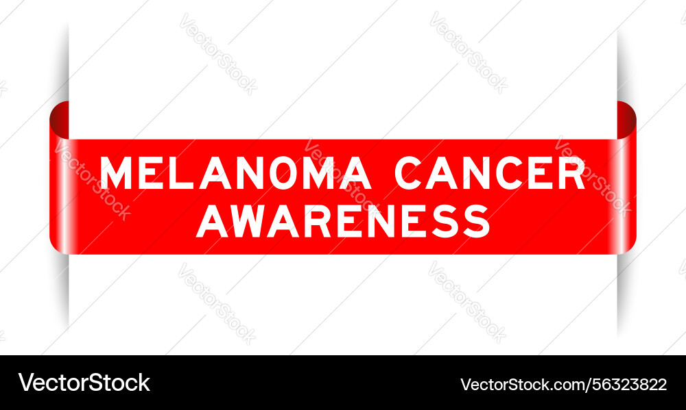Red color inserted label banner with word Vector Image