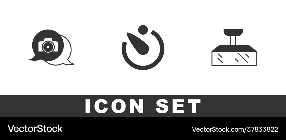 Set photo camera timer and softbox light Set photo camera timer and softbox light vector image