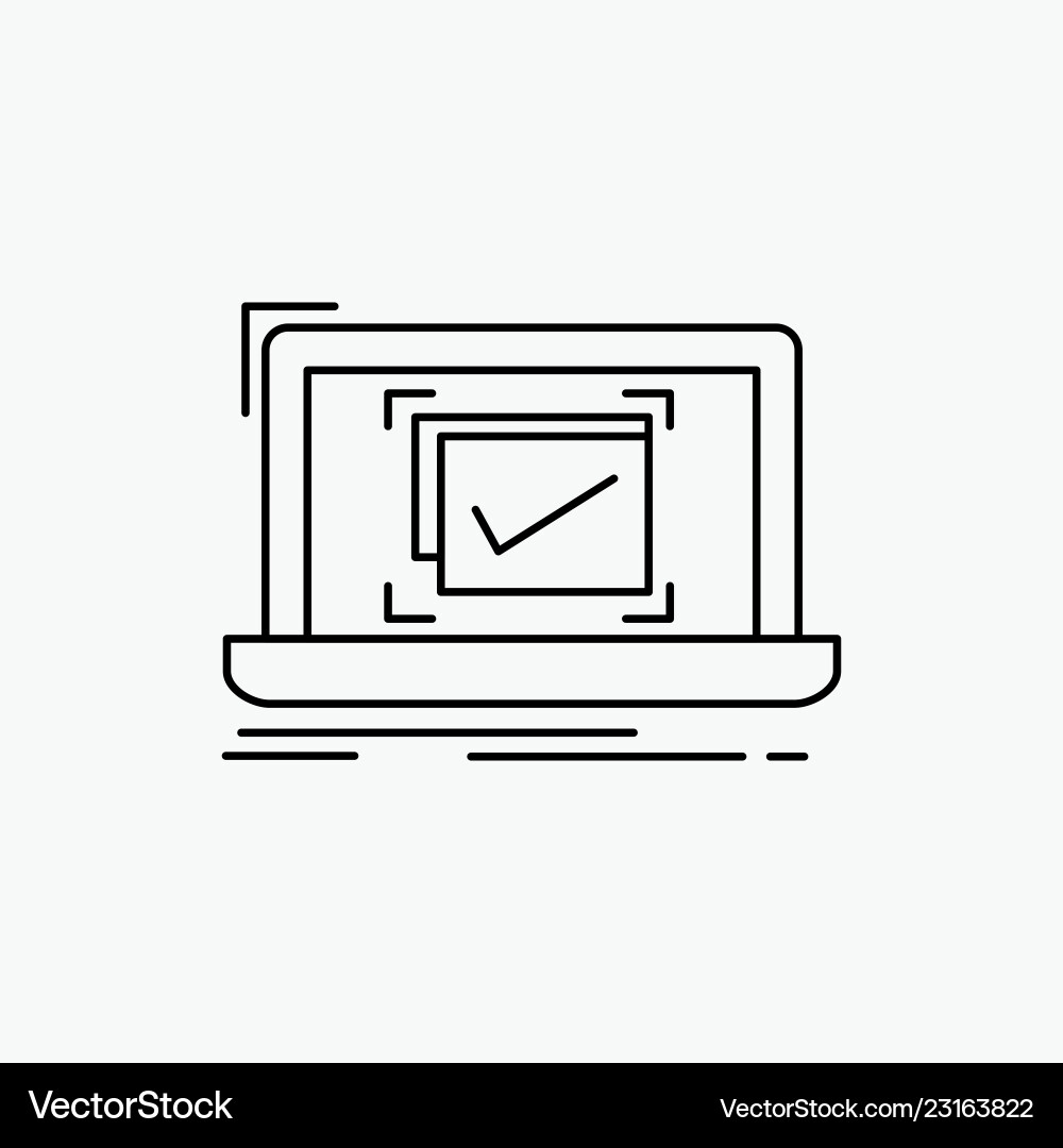System monitoring checklist good ok line icon Vector Image