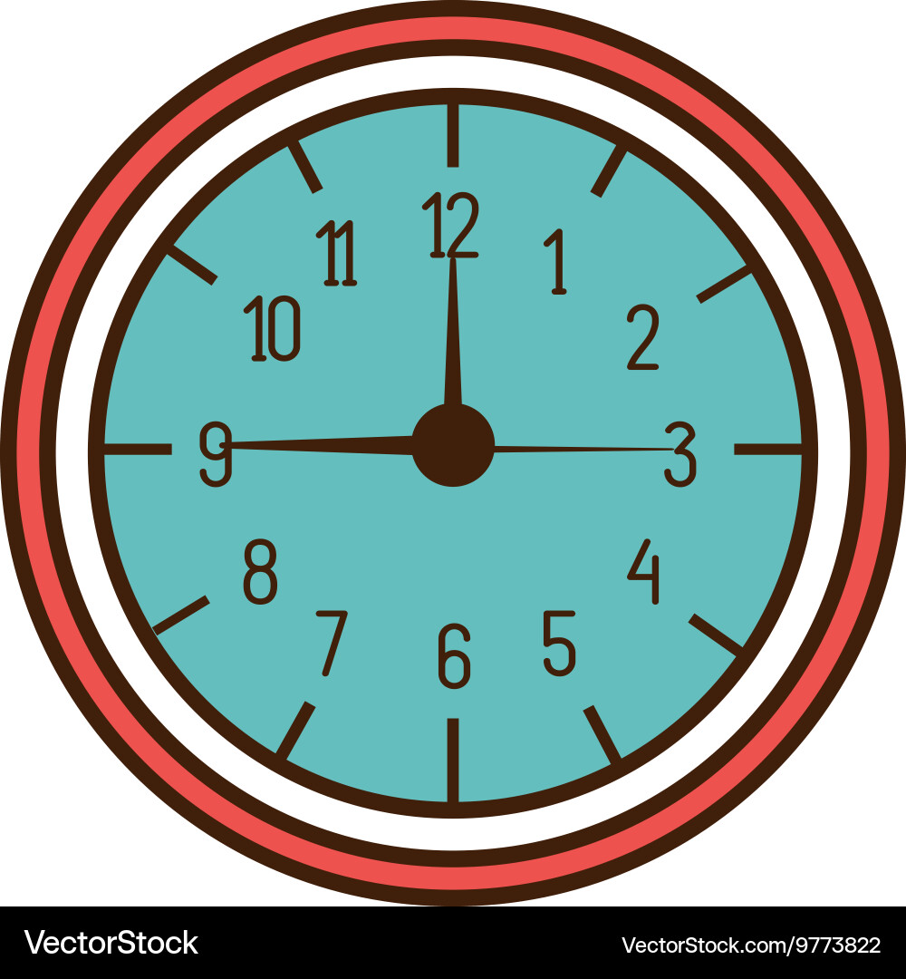 Time and clock colorful icon vector image