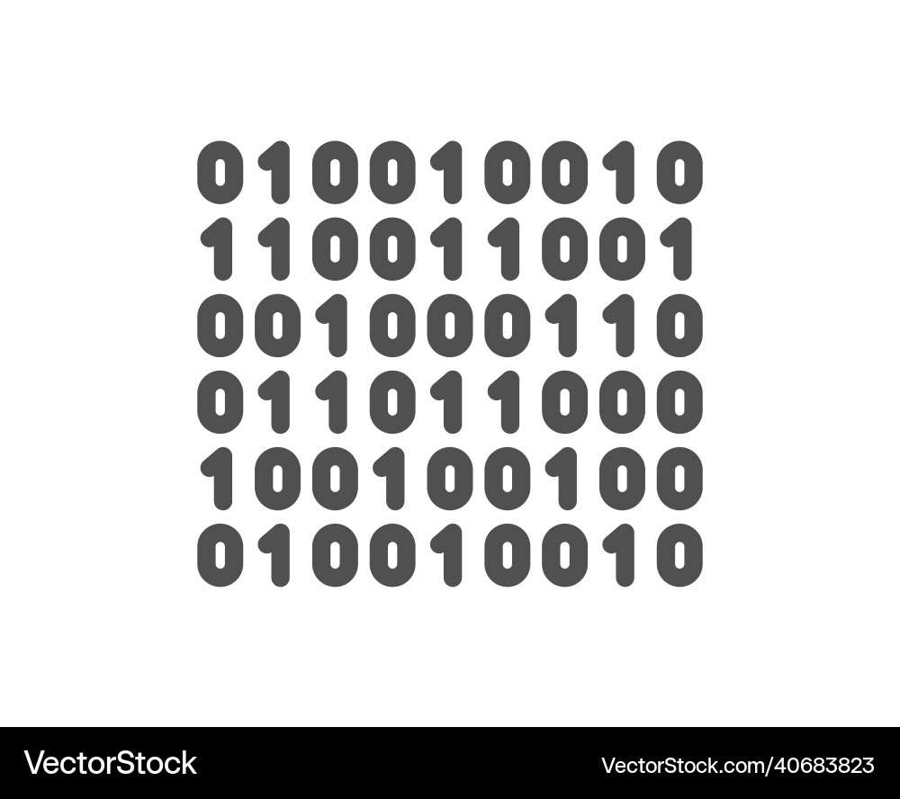 Binärcode-Zeilen-Symbol Computer-Maschine Zeichen Binärcode-Zeilen-Symbol Computer-Maschine Zeichen vektorbild