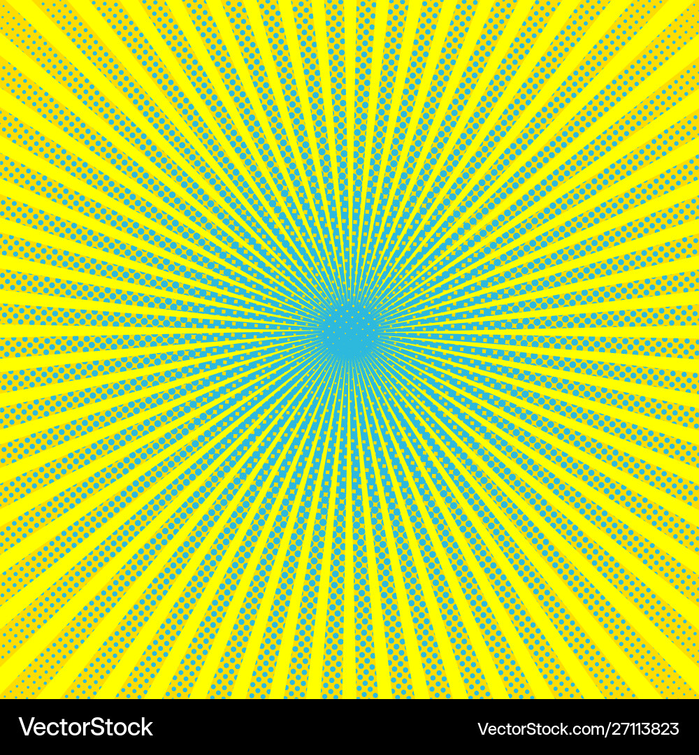Bright sun rays with yellow dots Bright sun rays with yellow dots vector image