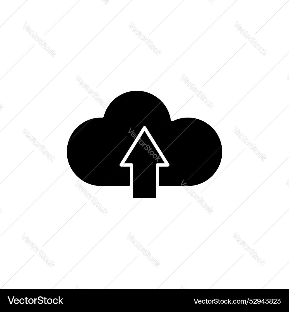 Cloud upload icon set file or folder vector image