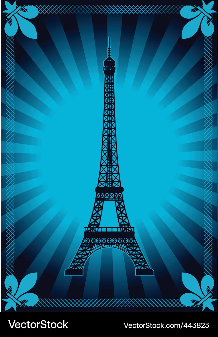 Eiffel Tower Monument Vector Image