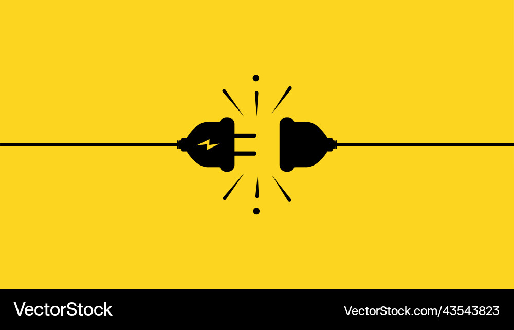 Electrical plugs and sockets connection Royalty Free Vector