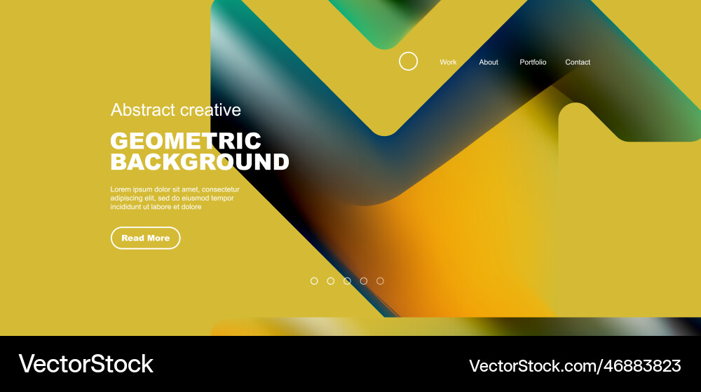 Fluid gradient triangles landing page background Fluid gradient triangles landing page background vector image