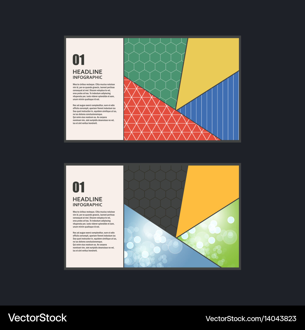 Geometric triangular design style vector image
