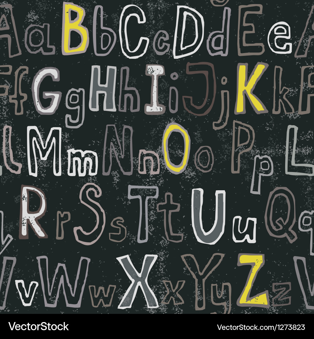 Grunge seamless font wallpaper Vector Image