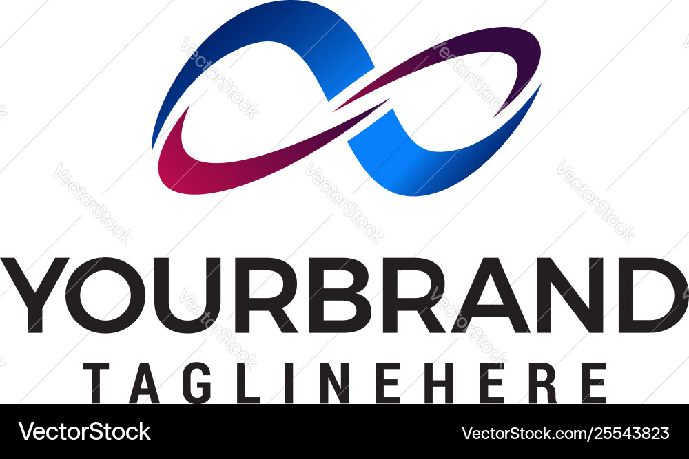 Infinite Loop Logo Concept Vector Image